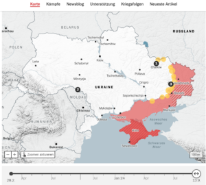 Karte Ukraine besetze Gebiete